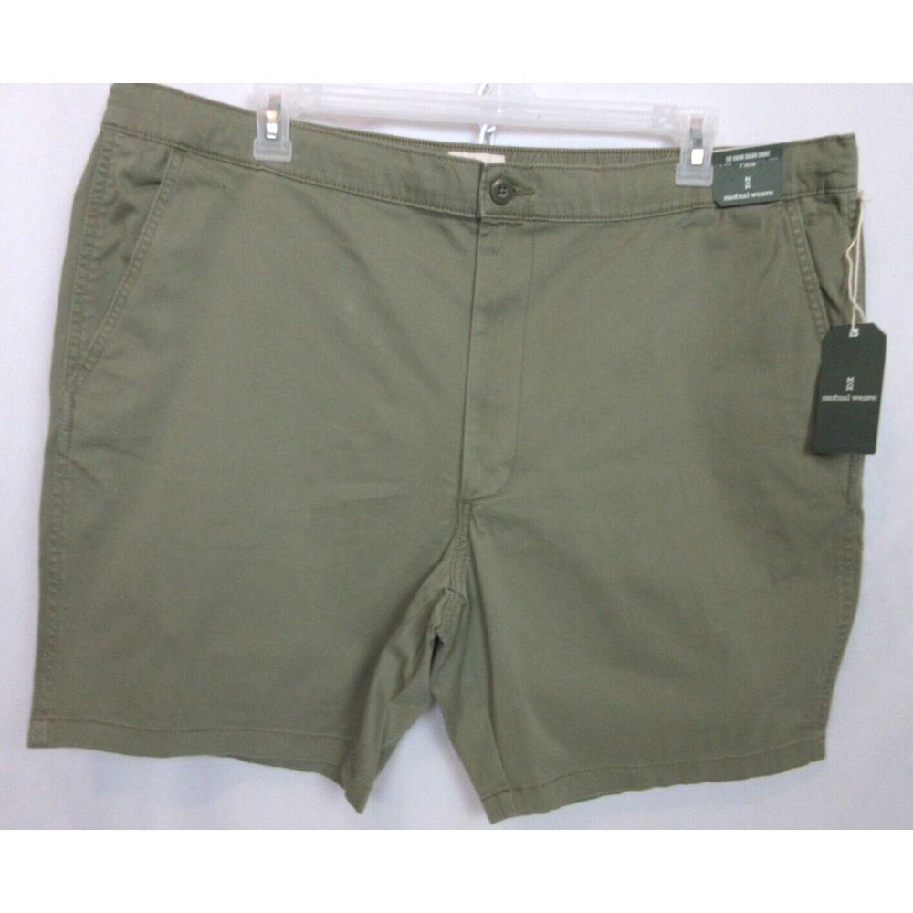 MUTUAL WEAVE‎ CHINO BOARD SHORTS W/ DRAWSTRING Men's 48 Eldorado Sage NWT!!